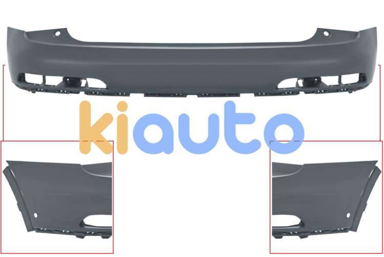 Pare-chocs audi q3 2011-2015 arrière / supérieure / avec capteur / avec park assist / avec appret OE 8U0807067CGRU