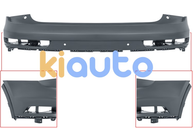 Pare-chocs audi q3 2015-2018 arrière / supérieure / avec capteur / avec appret OE 8U0807067FGRU