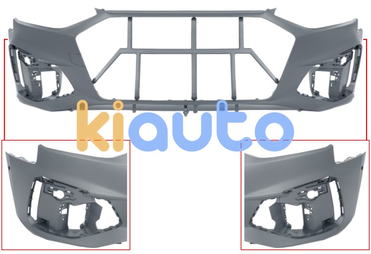 Pare-chocs audi a4 2019-2024 avant / modèle s-line / avec capteur / avec park assist / avec appret OE 8W0807065BFGRU