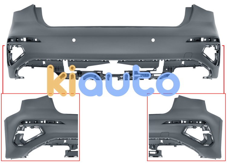 Pare-chocs audi a3 2020-2024 arrière / 5 portes / modèle s-line / avec 2 capteur / avec appret OE 8Y4807067DGRU