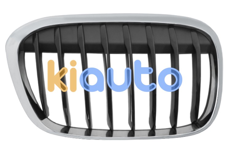 Grille bmw x1 (f48) 2015-2019 face avant / contour chromé / lames noires / modèle m-tech / droite OE 51117383364