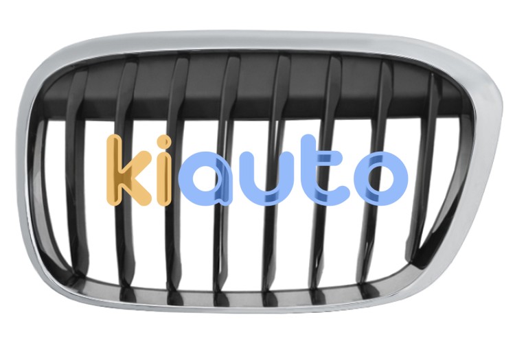 Grille bmw x1 (f48) 2015-2019 face avant / contour chromé / lames noires / modèle m-tech / gauche OE 51117383363