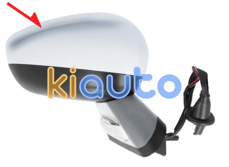 Rétroviseur citroen c4 2011-2018 éléctrique / base avec appret / chauffant / feu de sol / rabattable éléctriquement / mémoire / side assist / avec sonde / coque chromée / droit OE 1608534380 / 98002354VV