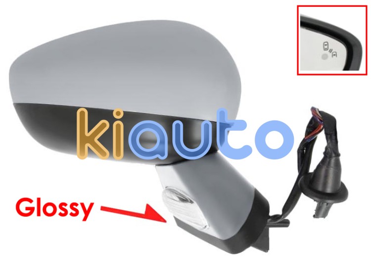 Rétroviseur citroen ds4 2011-2011 noir glossy / éléctrique / base avec appret / chauffant / feu de sol / rabattable éléctriquement / mémoire / side assist / avec sonde / coque avec appret / droit OE 1607031580