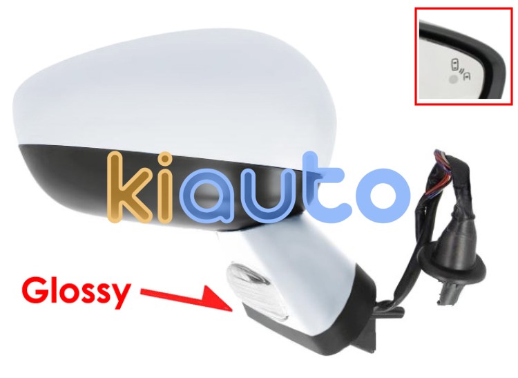 Rétroviseur citroen ds4 2011-2011 noir glossy / éléctrique / base chromée / chauffant / feu de sol / rabattable éléctriquement / mémoire / side assist / avec sonde / coque chromée / droit OE 1607031580 / 8152R3 / 8152R5