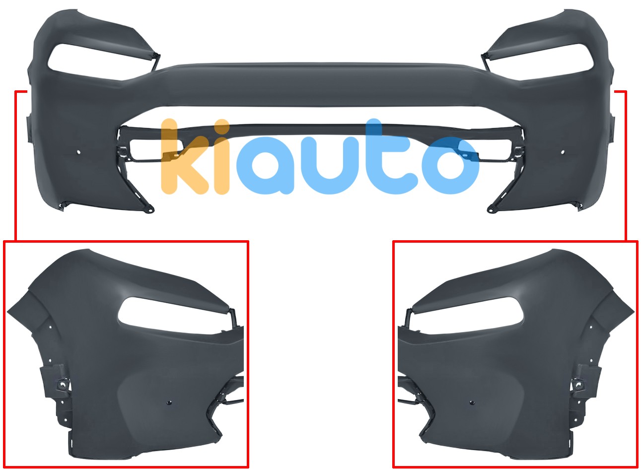 Pare-chocs citroen c3 aircross 2020-2024 avant / supérieur / avec 4 capteur / avec park assist / avec appret  OE 1682113980