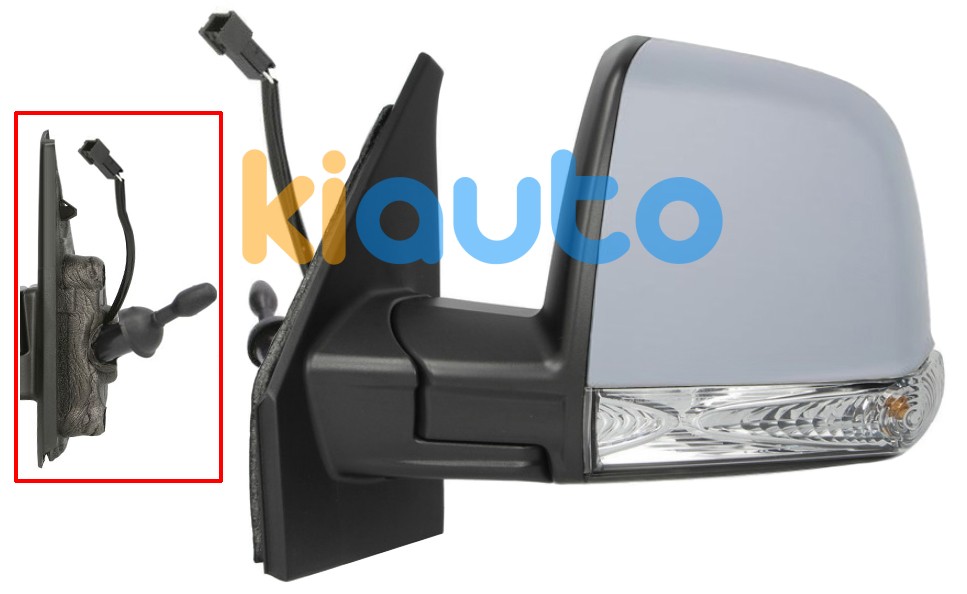 Rétroviseur fiat doblo 2015-2022 combi / panorama / mecanique / feu clignotant / avec appret / gauche OE 0735512765 / 735668190