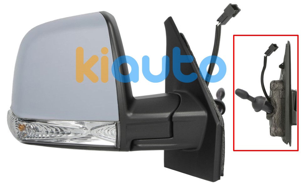 Rétroviseur fiat doblo 2015-2022 combi / panorama / mecanique / feu clignotant / avec sonde / avec appret / droit OE 0735512764 / 735668189