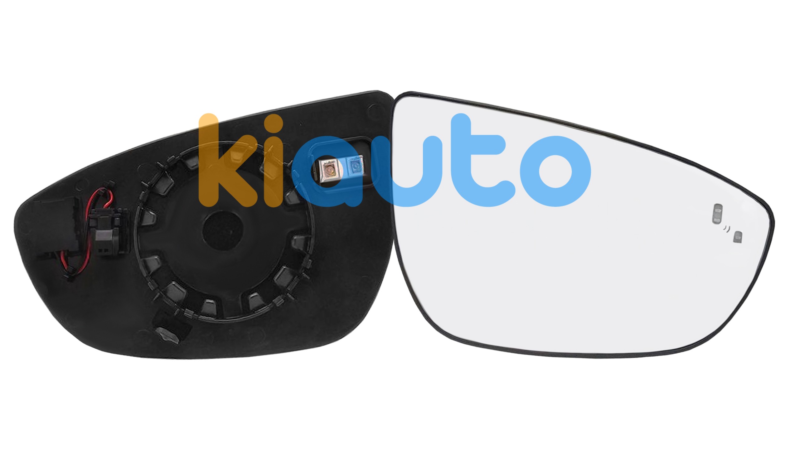 87621Q0020 / 8762-1Q0020 | 87621Q0020 / 8762-1Q0020 | Verre de rétroviseur hyundai bayon 2021-> avec support / chauffant / side assist / convexe / droit
