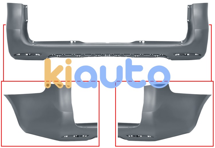 Pare-chocs mercedes classe v (w447) 2014-2020 arrière / châssis long / modèle amg line / avec appret OE A44788532009999