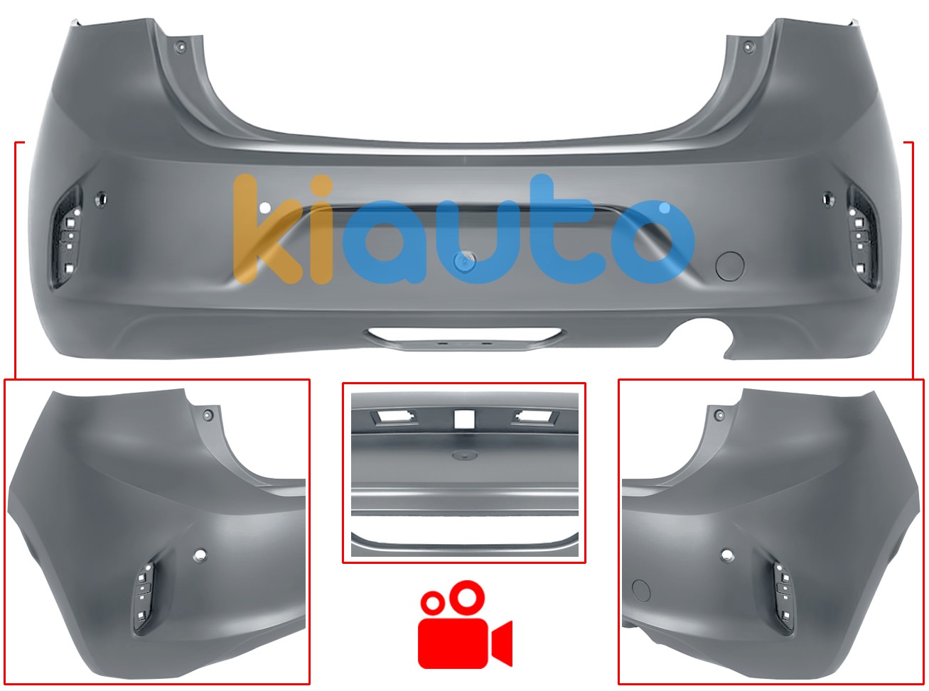 166335711T | Pare-chocs OPEL Corsa (f) 2023-2025 Arrière Pare-chocs opel corsa f 2023-> arrière / avec 4 capteur / avec caméra / avec appretOE 166335711T