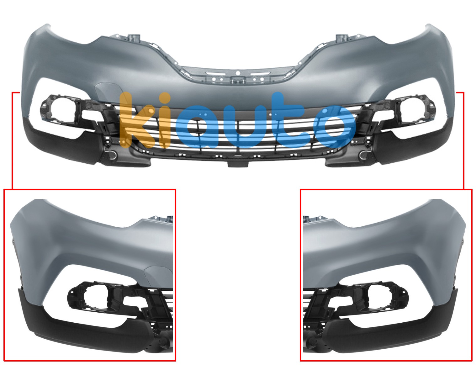 Pare-chocs renault captur 2017-2019 avant / avec 2 capteur / avec appret OE 620227465R