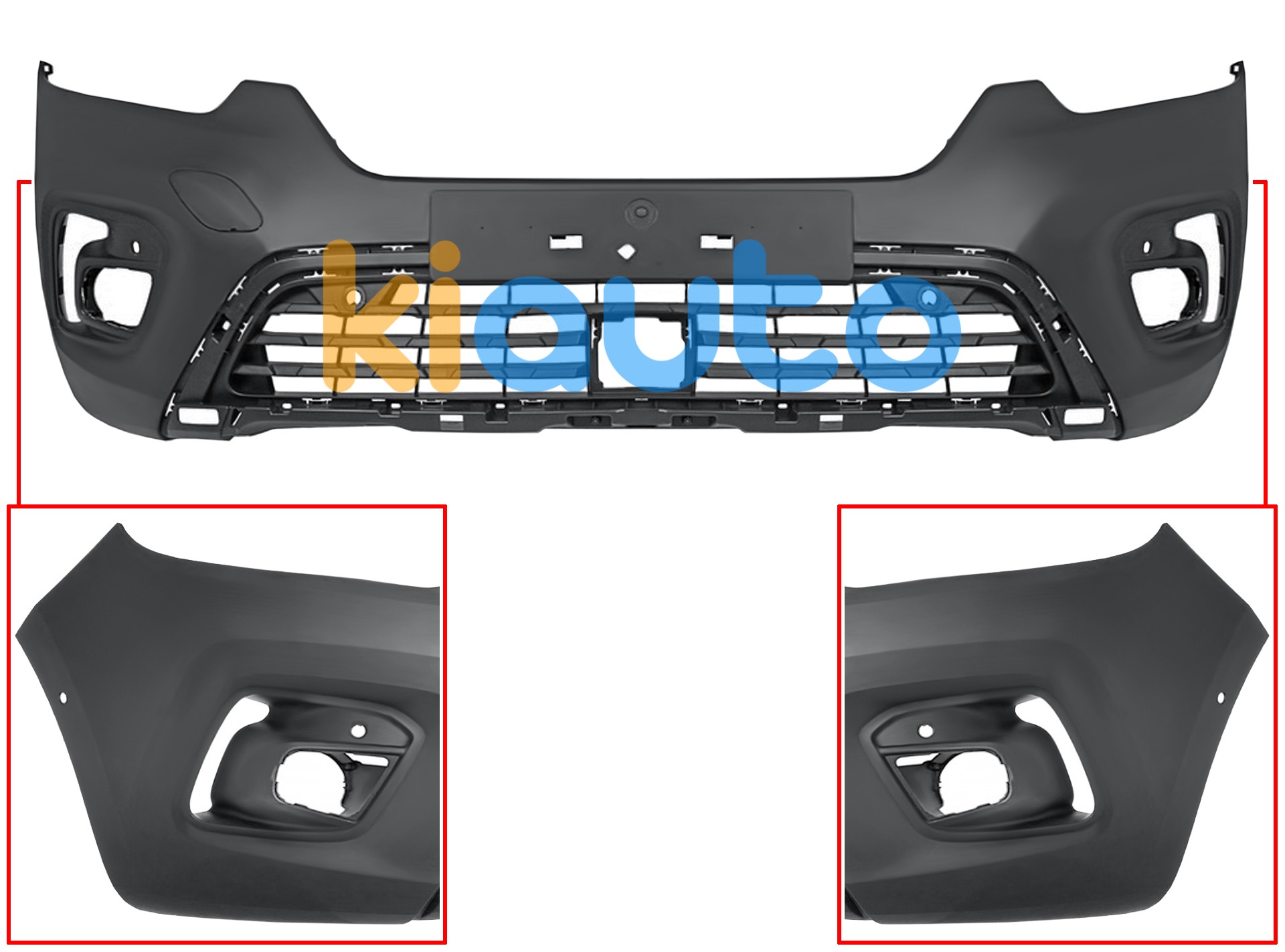 Pare-chocs renault kangoo 2021-> avant / avec antibrouillards / avec capteur / avec park assist OE 62010J406R