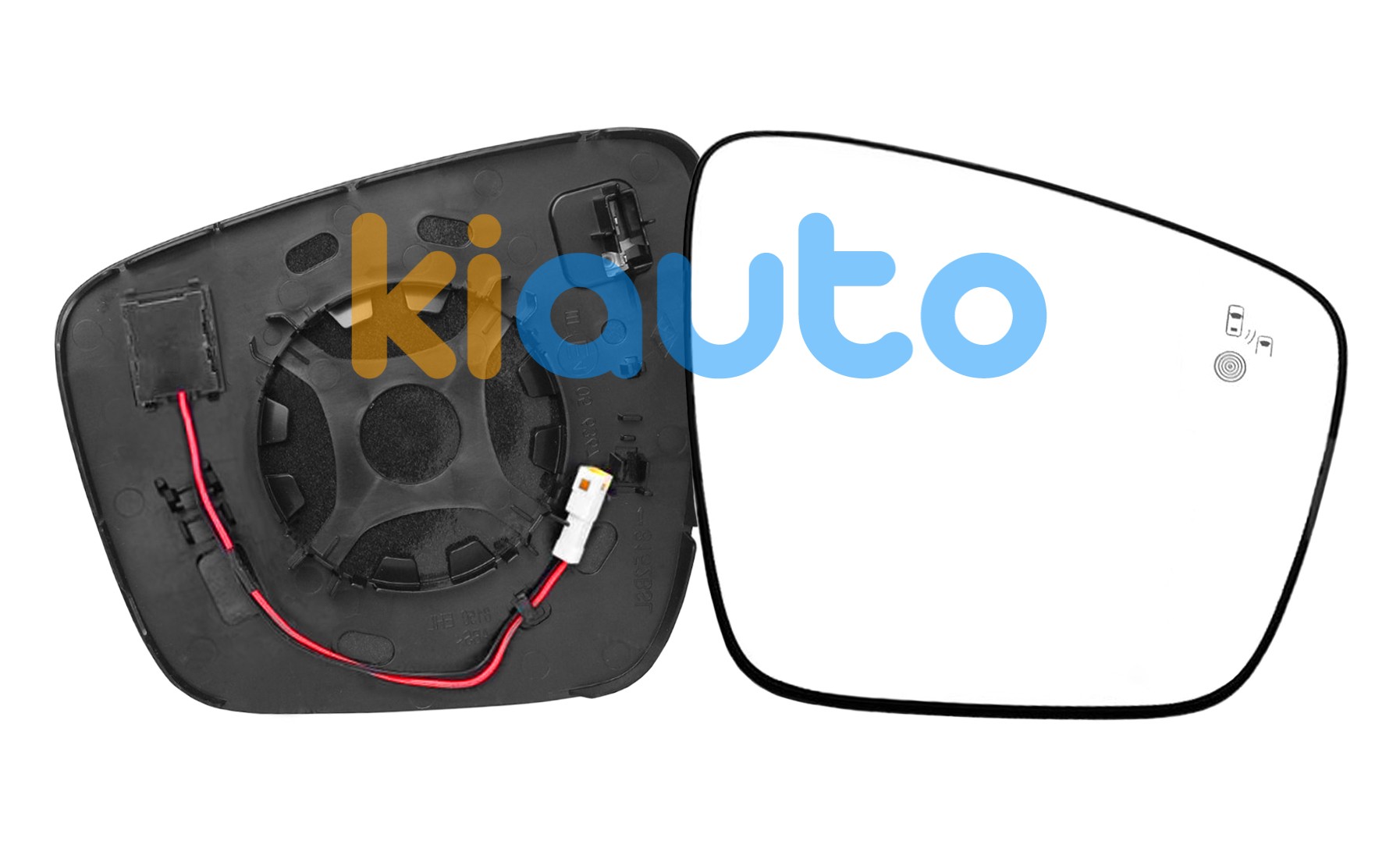 963654017R | Verre de rétroviseur RENAULT Express 2021-2025 Droit Verre de rétroviseur renault express 2021-> avec support / chauffant / side assist / convexe / droit OE 963654017R