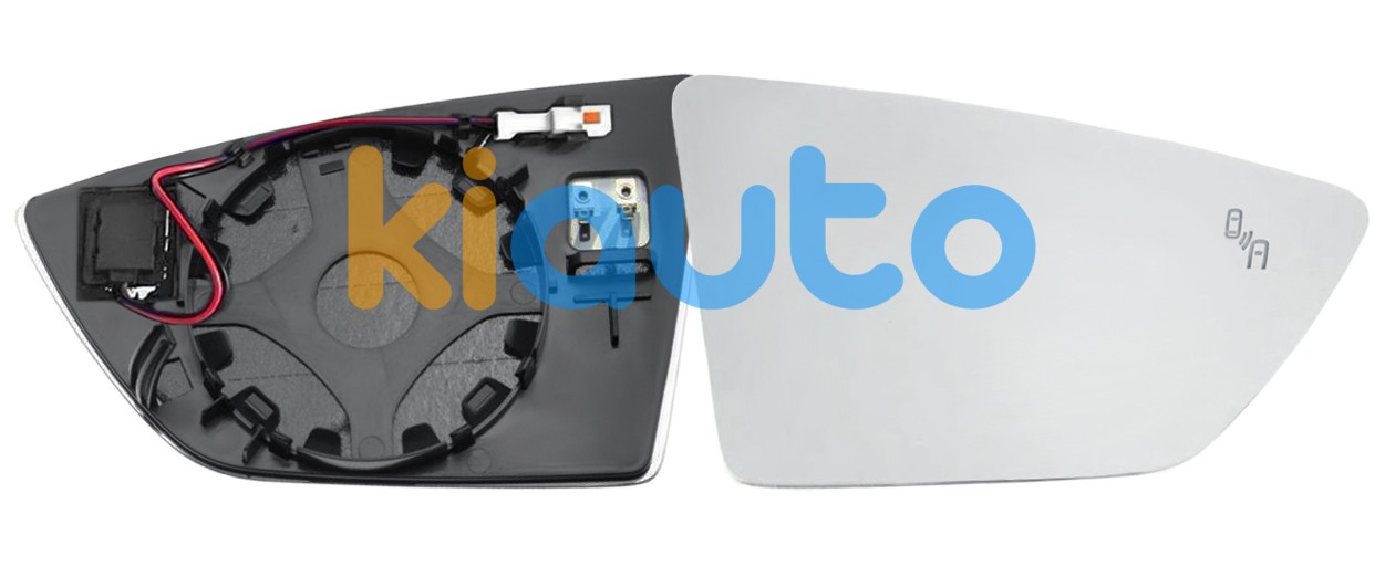 Verre de rétroviseur seat ibiza 2017-> avec support / chauffant / side assist / convexe / droit OE 6F0857522