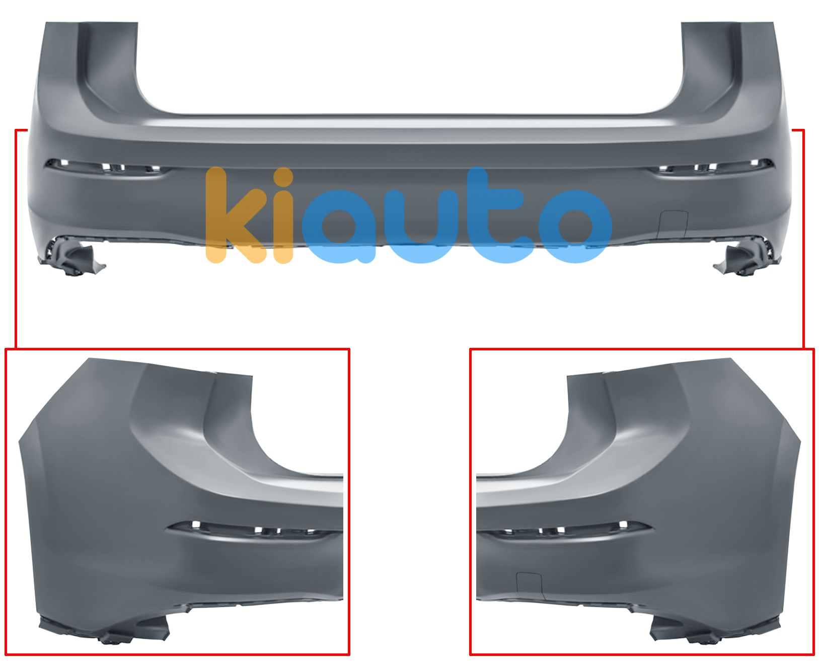 5H6807417SGRU | Pare-chocs VOLKSWAGEN Golf Viii 2020-2025 Arrière Pare-chocs volkswagen golf viii 2020-> arrière / modèle gti / gtd / avec appret OE 5H6807417SGRU