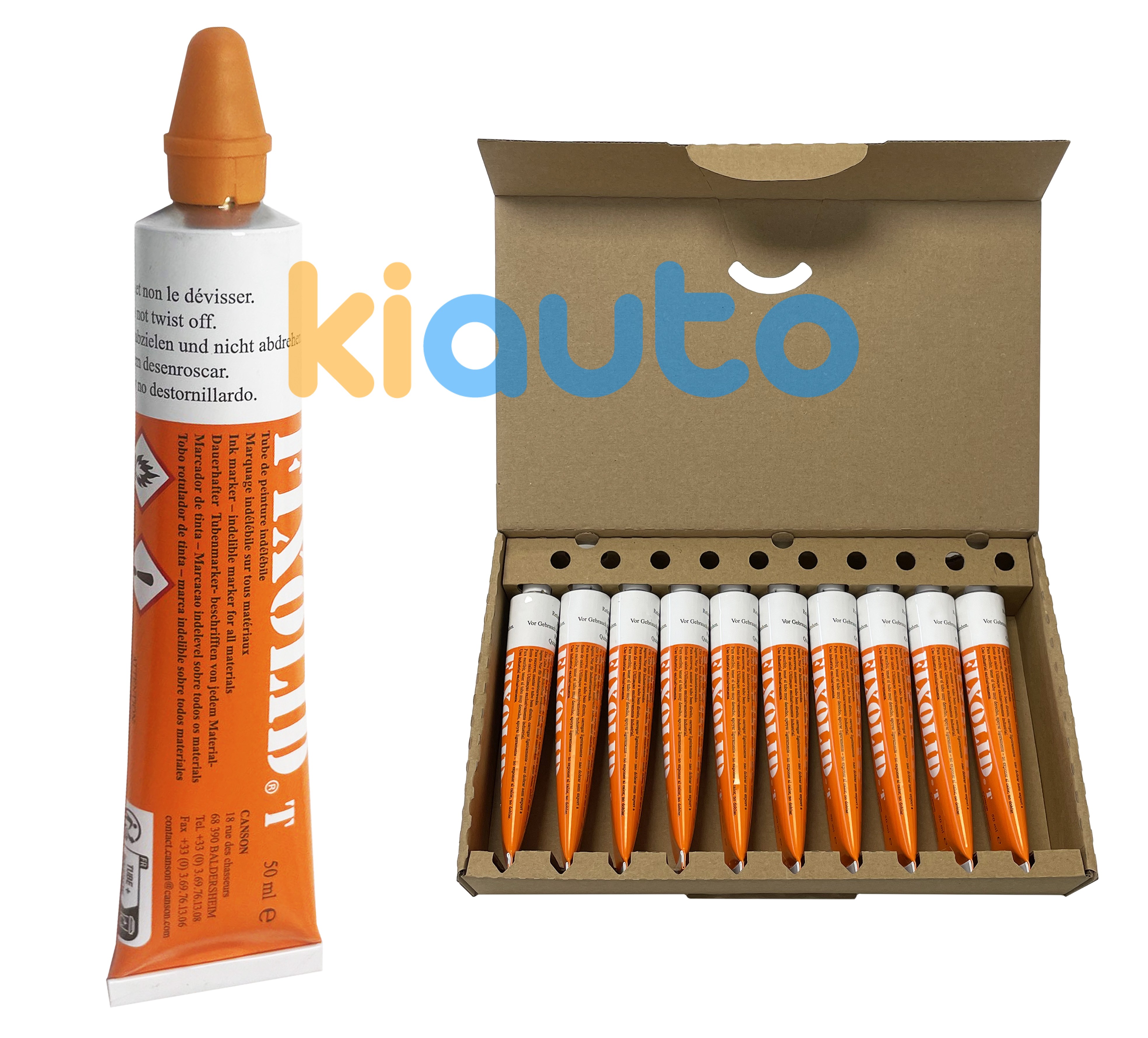 Fixolid – marqueur à peinture 10 pièces - orange