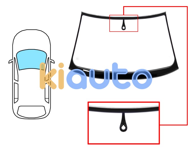 Pare-brise audi a4 2001-2005 4 portes / break / avant / vert / joints prémontés / avec capteur Eurocode 7615AGSMVW1B