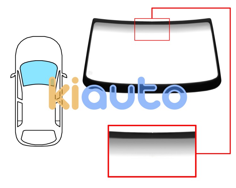 Pare-brise audi a8 1999-2002 avant / vert bande gris  Eurocode 8569AGSGYV