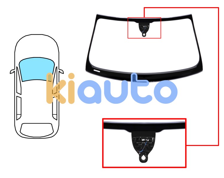 Pare-brise audi q5 2008-2012 avant / vert / avec capteur / avec support caméra / joints prémontés Eurocode 8596AGSCMVWZ2P