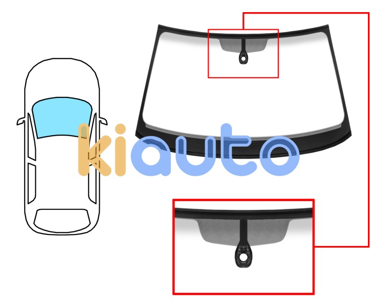 Pare-brise audi a1 2018-> avant / vert bande grise / avec capteur / joints prémontés Eurocode 8647AGSGYMVZ