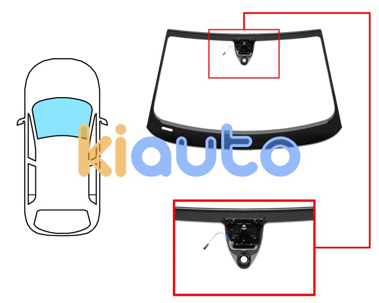 Pare-brise audi a8 2010-2013 avant / vert / acoustique / avec capteur / avec capteur anti-buée / avec support caméra / joints prémontés Eurocode 8607AGACMOVWZ