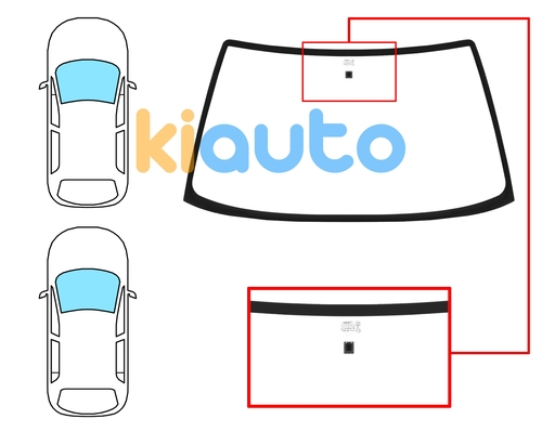  | Pare-brise citroen ax 1986-1991 3/5 portes / avant / clair / avec base miroir | Kiauto