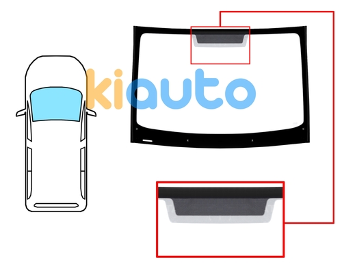  | Pare-brise peugeot partner 2008-2012 avant / vert / sans base miroir / joints prémontés | Kiauto