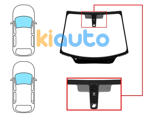  | Pare-brise citroen c4 2004-2008 3/5 portes / avant / solextra / acoustique / avec base miroir modifié / avec capteur prémontés | Kiauto