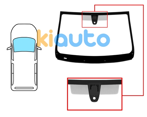  | Pare-brise fiat ulysse 2022-> avant / vert / avec base miroir / avec capteur / joints prémontés  | Kiauto