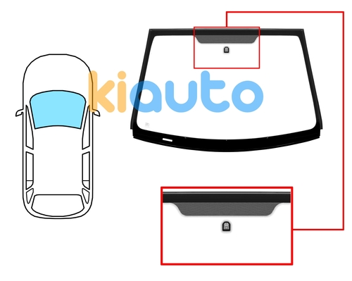  | Pare-brise ford fusion 2002-2005 avant / vert / avec base miroir / joints prémontés | Kiauto