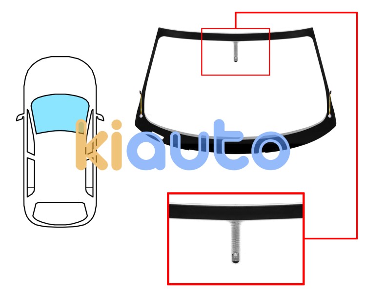 Pare-brise jaguar s-type 1998-2007 avant / vert / chauffant / avec base miroir / joints prémontés Eurocode 4326AGNHVW1E