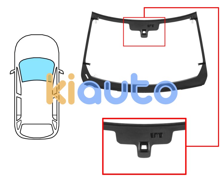 Pare-brise land rover range rover 2012-2017 avant / solextra / acoustique / chauffant / avec capteur / avec capteur anti-buée / joints prémontés Eurocode 7044ACDHMOVWZ97