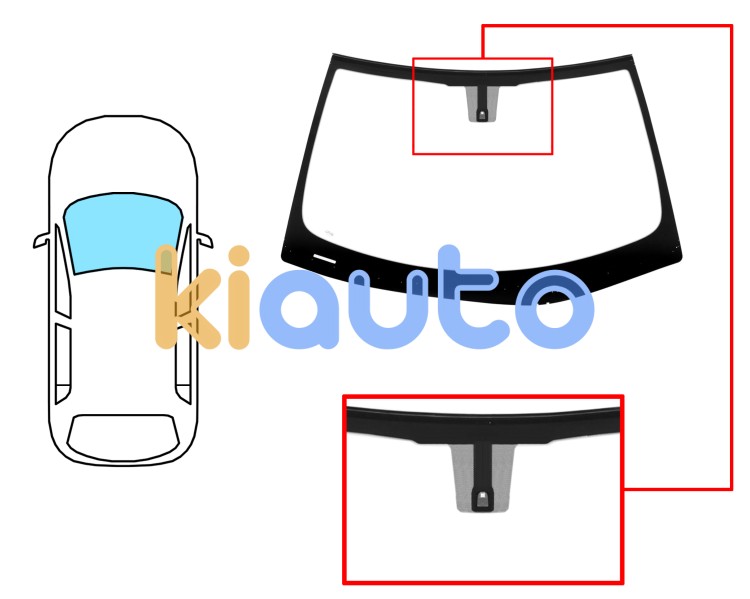 Pare-brise lexus ct 2010-2014 avant / vert / avec base miroir / joints prémontés Eurocode 8402AGSVZ