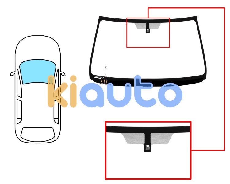 Pare-brise lexus is 2009-2013 avant / vert / chauffant / avec base miroir / joints prémontés Eurocode 8371AGSHVW