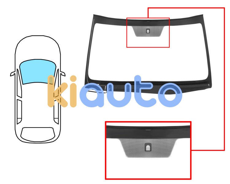 Pare-brise lexus is 2016-2020 avant / vert / acoustique / chauffant / avec base miroir / joints prémontés Eurocode 8412AGAHVZ1H