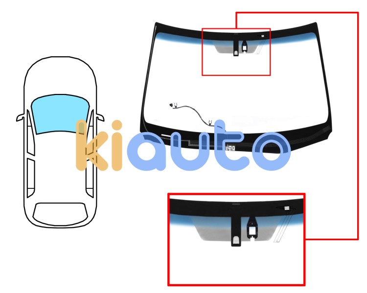 Pare-brise lexus nx 2014-2017 avant / vert bande bleue / acoustique / chauffant / avec base miroir / avec capteur / antenne / joints prémontés Eurocode 8419AGABLAHMV