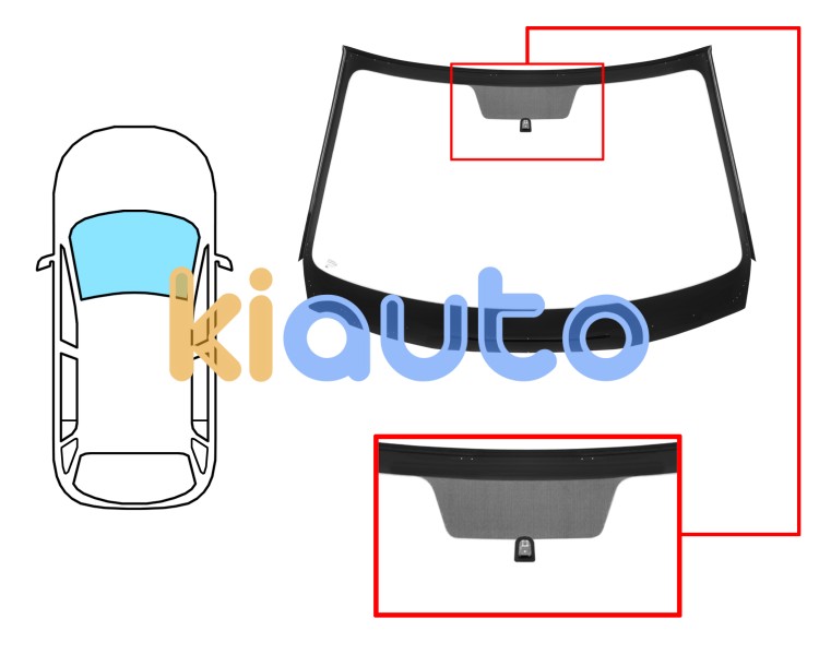 Pare-brise mazda cx-5 2012-2015 avant / vert / acoustique / avec base miroir / joints prémontés Eurocode 5179AGAW