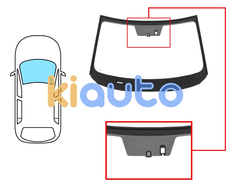 Pare-brise mazda cx-5 2017-2022 avant / vert / acoustique / avec base miroir / avec capteur / joints prémontés Eurocode 5187AGAMVZ