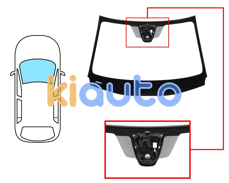 Pare-brise mazda cx-30 2019-> avant / vert / acoustique / avec capteur / affichage tête haute / joints prémontés  Eurocode 5190AGAMUVZ