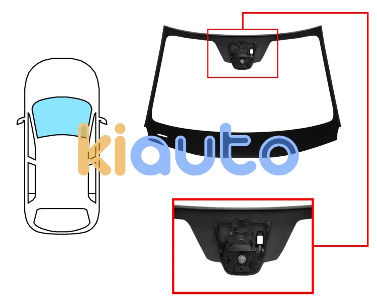 Pare-brise mazda cx-30 2022-> avant / vert / acoustique / avec capteur / avec support caméra / affichage tête haute / joints prémontés  Eurocode 5190AGACMUVZ1L