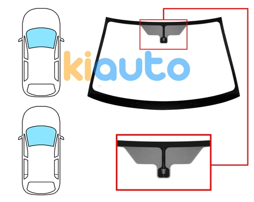  | Pare-brise nissan almera 2000-2003 3/5 portes / avant / vert / avec base miroir modifiée | Kiauto