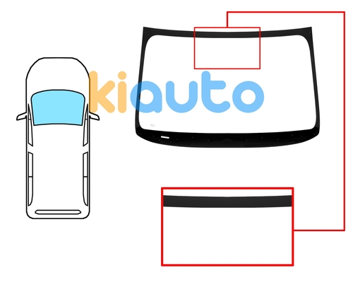  | Pare-brise nissan nv200 2010-> avant / vert | Kiauto