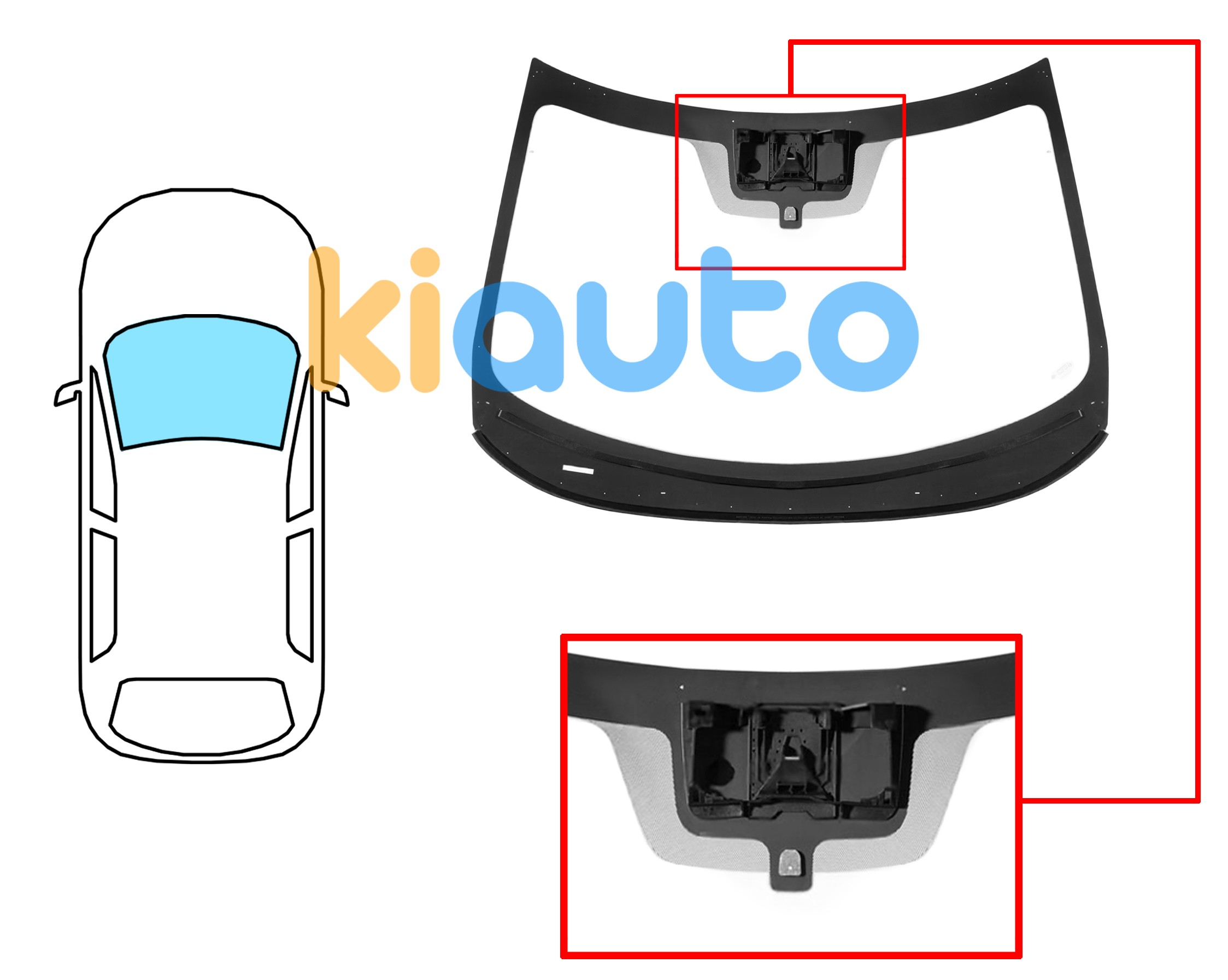 Pare-brise nissan juke 2019-> avant / vert / acoustique / avec base miroir / avec support caméra / joints prémontés Eurocode 6102AGACIVZ