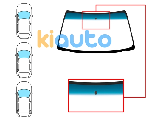  | Pare-brise opel astra f 1991-1994 3/4/5 portes / break / avant / vert bande bleue / avec base miroir  | Kiauto