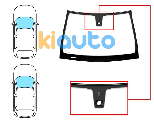  | Pare-brise opel astra h 2007-2009 5 portes / break / avant / vert / avec base miroir / avec capteur / joints prémontés | Kiauto