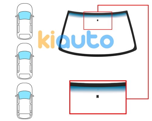  | Pare-brise peugeot 306 1997-1999 3/4/5 portes / break / avant / vert bande bleue / avec base miroir | Kiauto