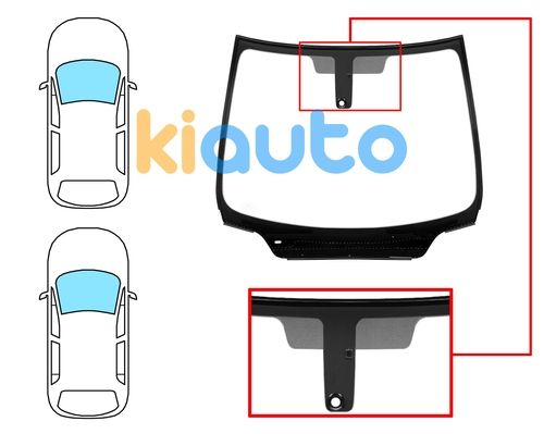  | Pare-brise peugeot 307 2005-2007 3/5 portes / break / avant / solextra / acoustique / avec base miroir / avec capteur rond / joints prémontés  | Kiauto