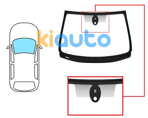  | Pare-brise renault laguna 2011-2015 coupé / avant / vert / acoustique / avec base miroir / avec capteur / joints prémontés | Kiauto