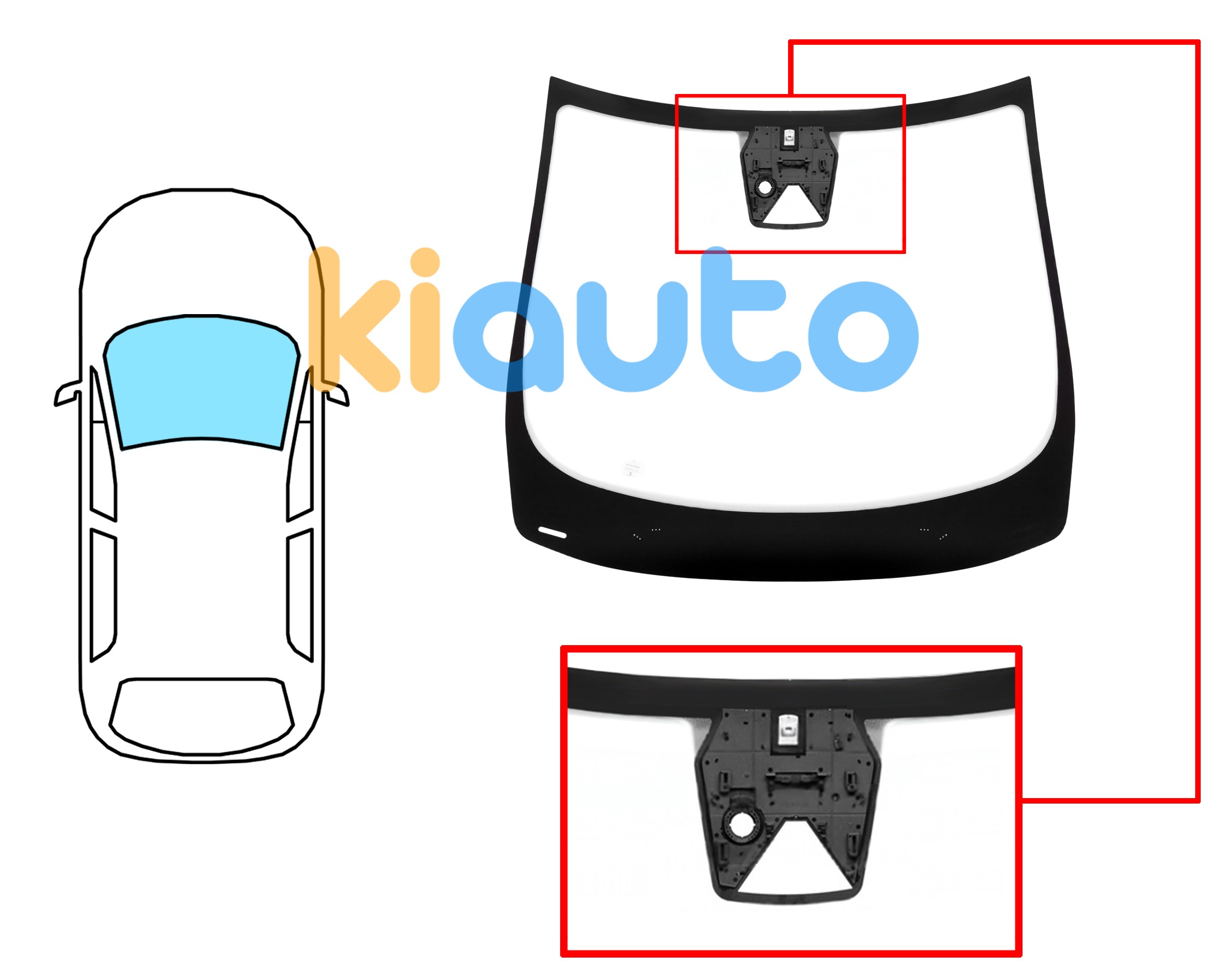 Pare-brise renault zoe 2012-2019 avant / vert / acoustique / avec base miroir / avec capteur / avec support caméra Eurocode 7291AGACMV1T